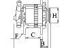 Генератор Opel Astra G 00-05/Combo 1.7DI/DTI 01- (14V/70A) (вкл. вакумний насос) = 112272 CARGO F 032 112 272 (фото 2)