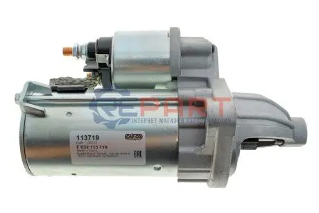 Стартер (12В, 1,3кВт, новий із заставою) FIAT DOBLO, DOBLO, FIORINO, GRANDE PUNTO, IDEA, LINEA, PALIO, PANDA, PUNTO, PUNTO EVO, QUBO, STRADA, TIPO LANCIA MUSA, YPSILON 1.3D 06.03 CARGO F 032 113 719 Купить в Украине