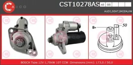 Стартер CASCO CST10278AS Купити в Україні