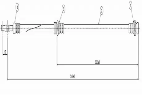 CAVO MAZDA Шланг тормозной передн. 626 -91 Cavo C800 214A Купити в Україні