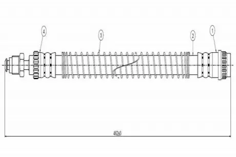CAVO PEUGEOT шланг гальмівний передній 405 92 Cavo C800 316A Купити в Україні