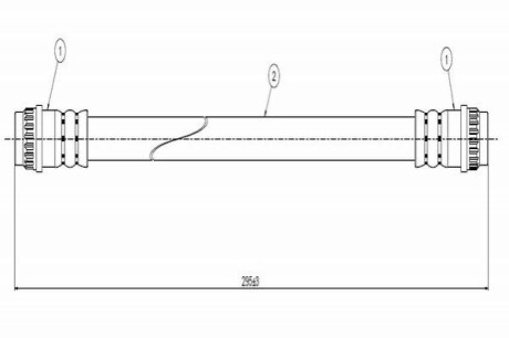 Шланг тормозной задний Cavo C800 534A (фото 1)