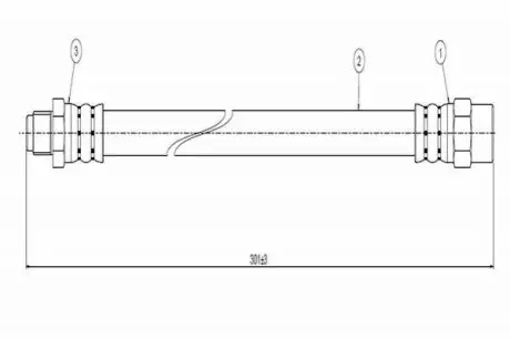 Фото BMW шланг гальмівний задн. E39 (універсал) Cavo (C800 569A) зображення 1