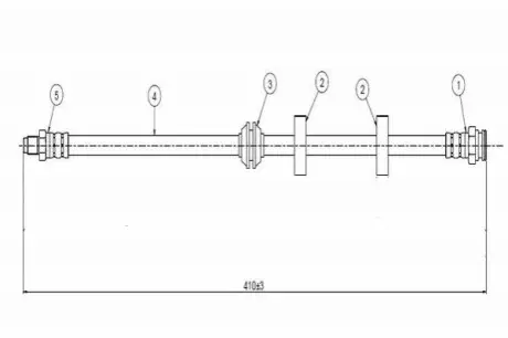 Фото FIAT Торм.шланг передн.Tempra,Tipo,LANCIA Dedra,Delta Cavo (C800 633A) зображення 1
