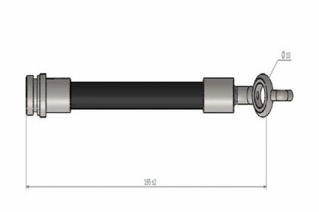 TOYOTA шланг гальм. задн. CORALLA, AURIS, VERSO 07- Cavo C900 955A (фото 1)