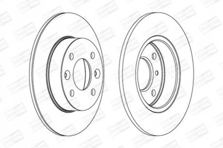 RENAULT Диск тормозной передний R 5911 238X8 CHAMPION 561257CH