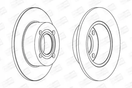 VW Диск тормозной задний. 10mm Audi 80/100 82-96 CHAMPION 561312CH Купить в Украине