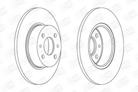 Тормозной диск задний Fiat Bravo /Croma / Linea / Stilo / Chrysler Delta CHAMPION 561329CH Купить в Украине
