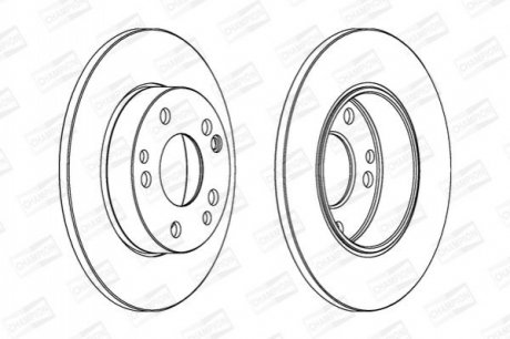 Тормозной диск передний Mercedes 170 (W170), 190 (W201) CHAMPION 561330CH (фото 1)