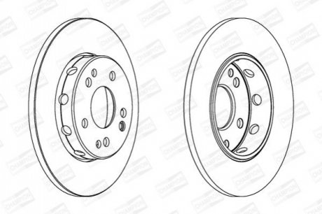 Тормозной диск передний Mercedes 124, E-Class (W124, S124) CHAMPION 561332CH