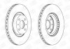 Тормозной диск передний FIAT BRAVO, DOBLO, FIORINO, IDEA, LINEA, STILO/ ABARTH/ ALFA ROMEO/ LANCIA 561387CH