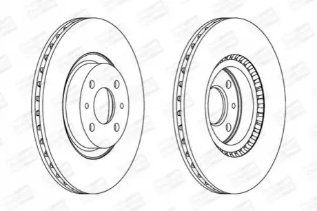Фото Гальмівні диски CHAMPION (561387CH) зображення 1