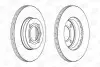 Фото Диск гальмівний (передній) Seat Ibiza/VW Caddy/Polo 93-04/Golf/Passat 87-02 замінено на 0 986 478 308 CHAMPION (561448CH) зображення 1