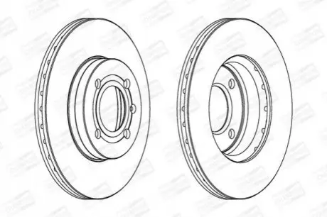 Диск гальмівний (передній) Seat Ibiza/VW Caddy/Polo 93-04/Golf/Passat 87-02 замінено на 0 986 478 308 CHAMPION 561448CH Купити в Україні
