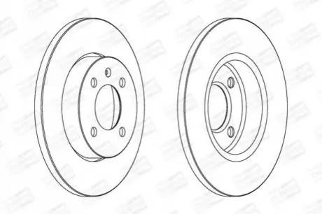 Диск гальмівний (передній) VW Caddy 95-04/Passat 88-97/Golf 92-02 (256x13) CHAMPION 561491CH Купити в Україні