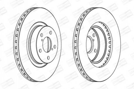 Тормозной диск передний Toyota GT86 / Subaru Forester / Impreza / Legacy / Outback CHAMPION 561667CH