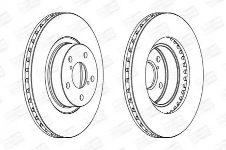 Диск гальмівний (передній) Subaru Forester/Impreza/Legacy/Outback 97- (277x24) (вент.) CHAMPION 561667CH Купити в Україні