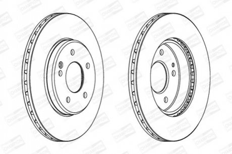 Гальмівний диск передній Mercedes C-Class / Fiat Strada CHAMPION 561697CH (фото 1)