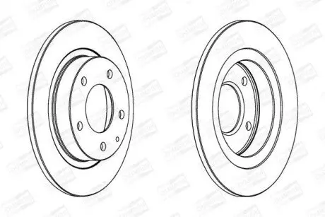 Тормозной диск задний Fiat Siena / Mazda 626, MX-6, Premacy, Xedos CHAMPION 561717CH Купить в Украине
