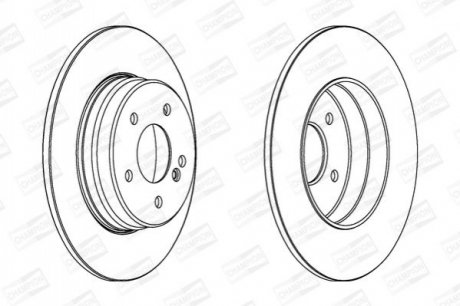 DB диск гальмівний задн.W203/210 96- CHAMPION 562014CH (фото 1)