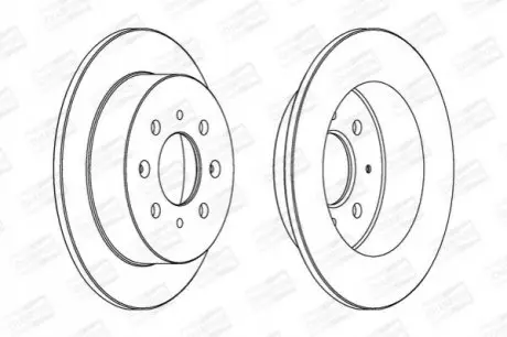 Фото 1 — Диск гальмівний (задній) Honda Civic 91-01 (239x9) CHAMPION (562016CH) Фото Диск гальмівний (задній) Honda Civic 91-01 (239x9) CHAMPION (562016CH) зображення 1