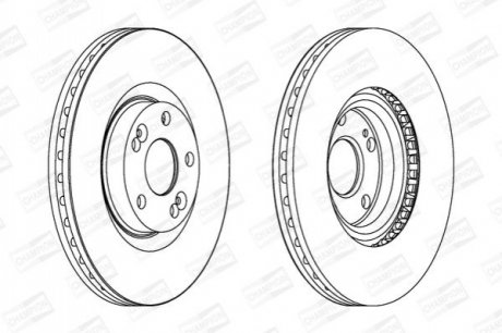 Тормозной диск передний Renault Escape III / Avantime CHAMPION 562150CH (фото 1)