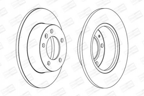 RENAULT Тормозной диск задний.Master II,Opel Movano 1.9/2.5dCi 98- CHAMPION 562164CH