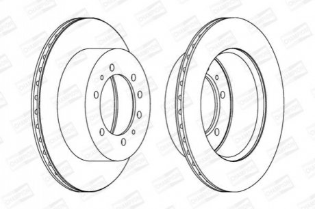 Тормозной диск CHAMPION 562223CH1 (фото 1)