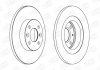 Гальмівний диск передній DACIA LOGAN, SANDERO/ RENAULT LOGAN, SANDERO, TWINGO/ SMART FORTWO CHAMPION 562293CH (фото 1)