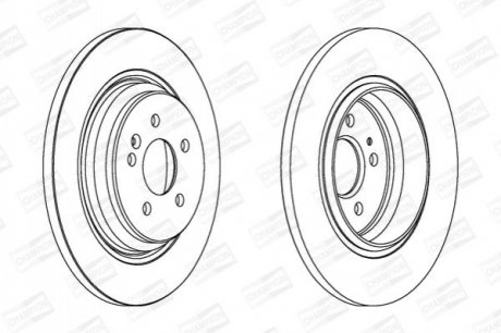 Гальмівний диск задн MERCEDES-BENZ M-CLASS CHAMPION 562323CH (фото 1)