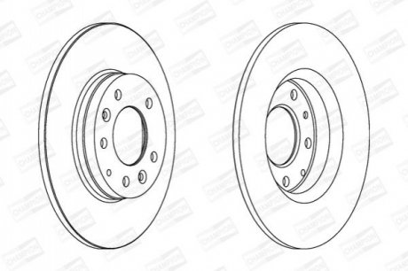 Гальмівний диск задній Mazda 326, 6, 626, MX-5, Premacy CHAMPION 562416CH (фото 1)