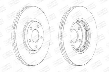 Тормозной диск передний Nissan Juke / Qashqai / Renault Koleos CHAMPION 562465CH