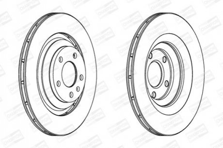Тормозной диск задний Audi A6 (2004->) CHAMPION 562512CH