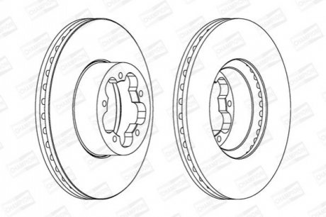 Гальмівний диск передній FORD TRANSIT TOURNEO, TRANSIT CHAMPION 562541CH