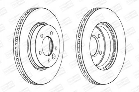 LANDROVER диск гальмівний передн.Discovery 04- CHAMPION 562666CH-1
