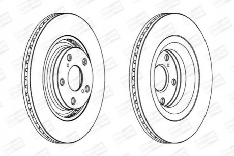 TOYOTA Диск тормозной передний.Avensis 2.0D-4D/2.2D-4D 08- CHAMPION 562726CH