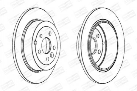 Тормозной диск задний Land Rover Freelander 2 CHAMPION 562765CH (фото 1)