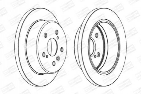Гальмівний диск задній Lexus ES / Toyota Camry CHAMPION 562770CH (фото 1)