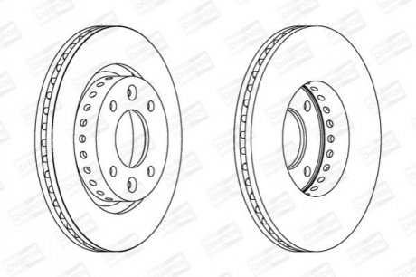 Тормозной диск передний KIA CARENS CHAMPION 562799CH (фото 1)