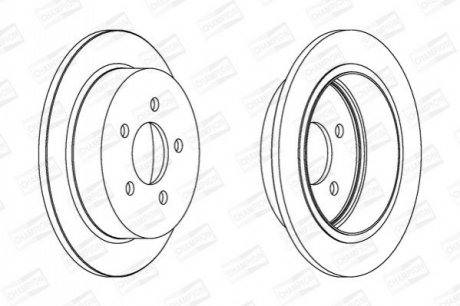 Тормозной диск задний Jeep Grand Cherokee (1992->) CHAMPION 562880CH