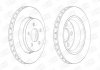 Тормозной диск передний Jeep Cherokee, Compass / Dodge Nitro, Ram CHAMPION 563041CH (фото 1)