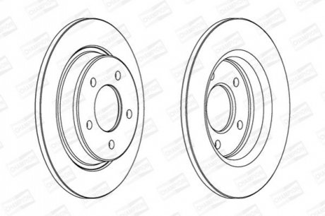 Гальмівний диск задній Mazda 3, 5 CHAMPION 563043CH (фото 1)
