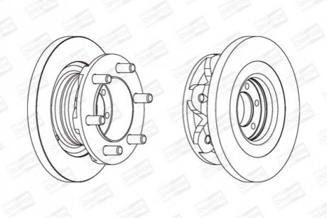 Тормозной диск передний IVECO DAILY CHAMPION 567118CH1 (фото 1)