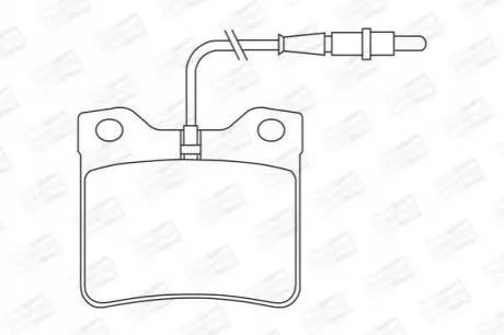 Колодки гальмівні (задні) Peugeot 406 96-04/605 89-11 (+датчики) CHAMPION 571398CH Купити в Україні