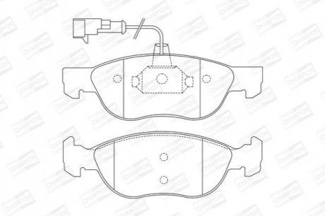 Гальмівні колодки передні Fiat Barchetta, Bravo, Brava, Marea, Punto / Lancia Dedra, Delta CHAMPION 571883CH (фото 1)