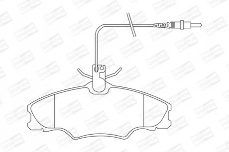 Тормозные колодки передние Peugeot 406 CHAMPION 571897CH (фото 1)