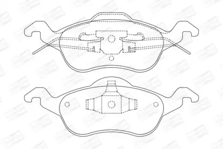 Колодки гальмівні (передні) Ford Focus 99-09 CHAMPION 571967CH Купити в Україні