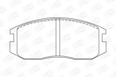 Комплект гальмівних колодок (передніх) Daihatsu Terios/Mitsubishi Colt/Lancer 1.3-1.6/1.8-2.0D 89 CHAMPION 572375CH