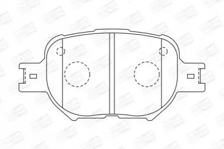 Колодки гальмівні (передні) Toyota Corolla 01-07/Celica 99-05 CHAMPION 572517CH Купити в Україні