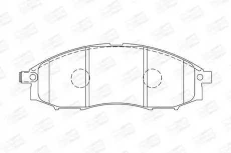 Колодки гальмівні (передні) Nissan Navara/Pick Up 2.4i/2.5 TD 98 CHAMPION 572551CH Купити в Україні